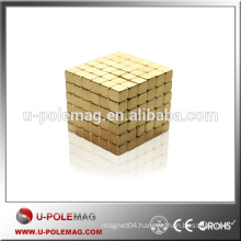 N42 strong power gold coating block neodymium magnet